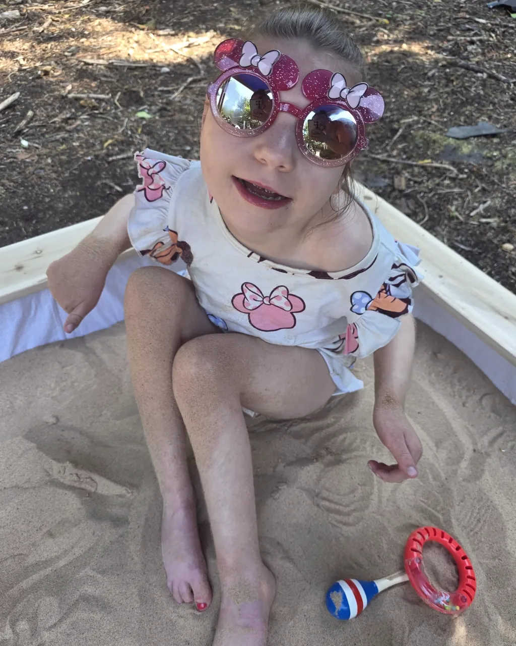 Jorja in the sandpit